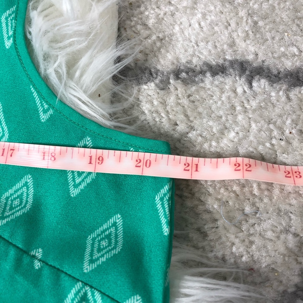 Mint Green Patterned Tank Top - Picture 14 of 15